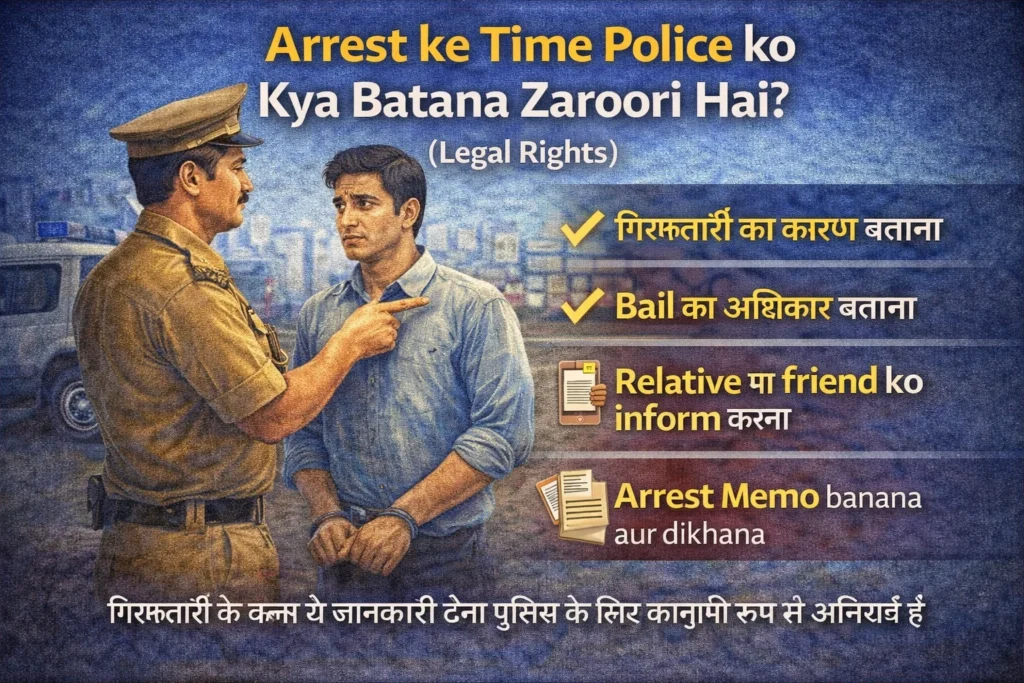 Arrest ke time police ko kya batana zaroori hai – legal rights during arrest in India