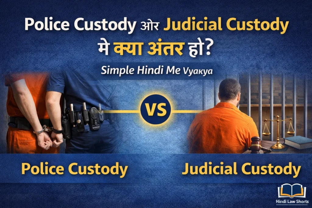 Police custody aur judicial custody me antar in simple Hindi
